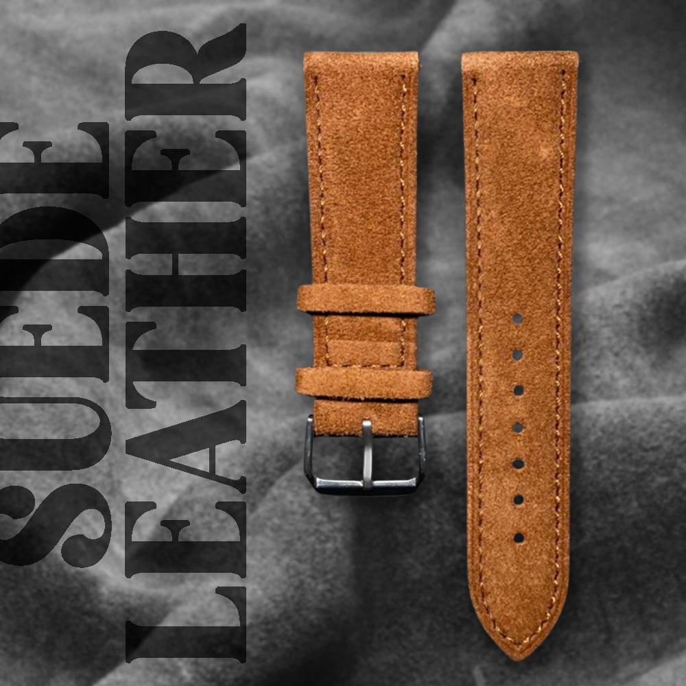 Cavern Suede Brown 22mm Leather Strap