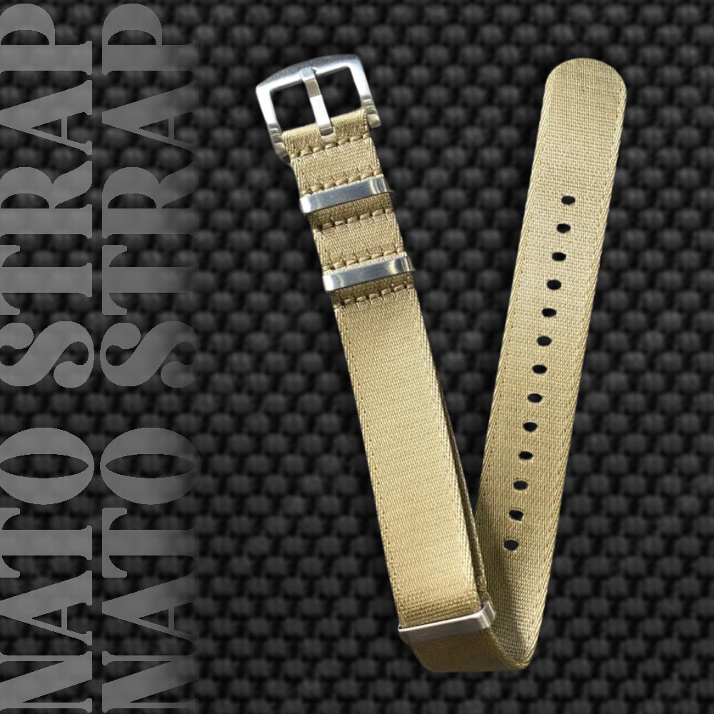 Cavern 20mm Premium Off Gold Nato Watch Strap