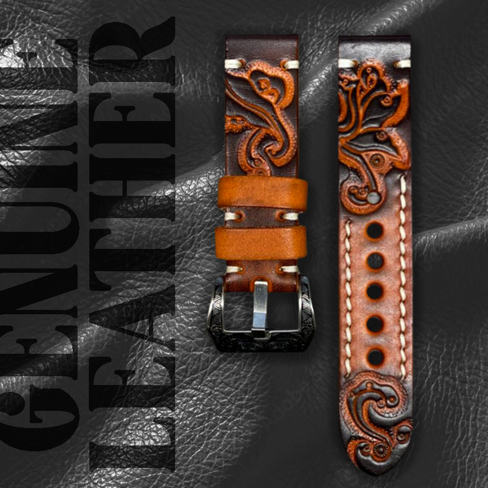 Cavern Vintage Tan Brown 22mm Leather Strap