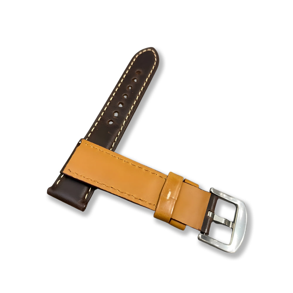 Cavern Plain Dark Brown 22mm Leather Strap
