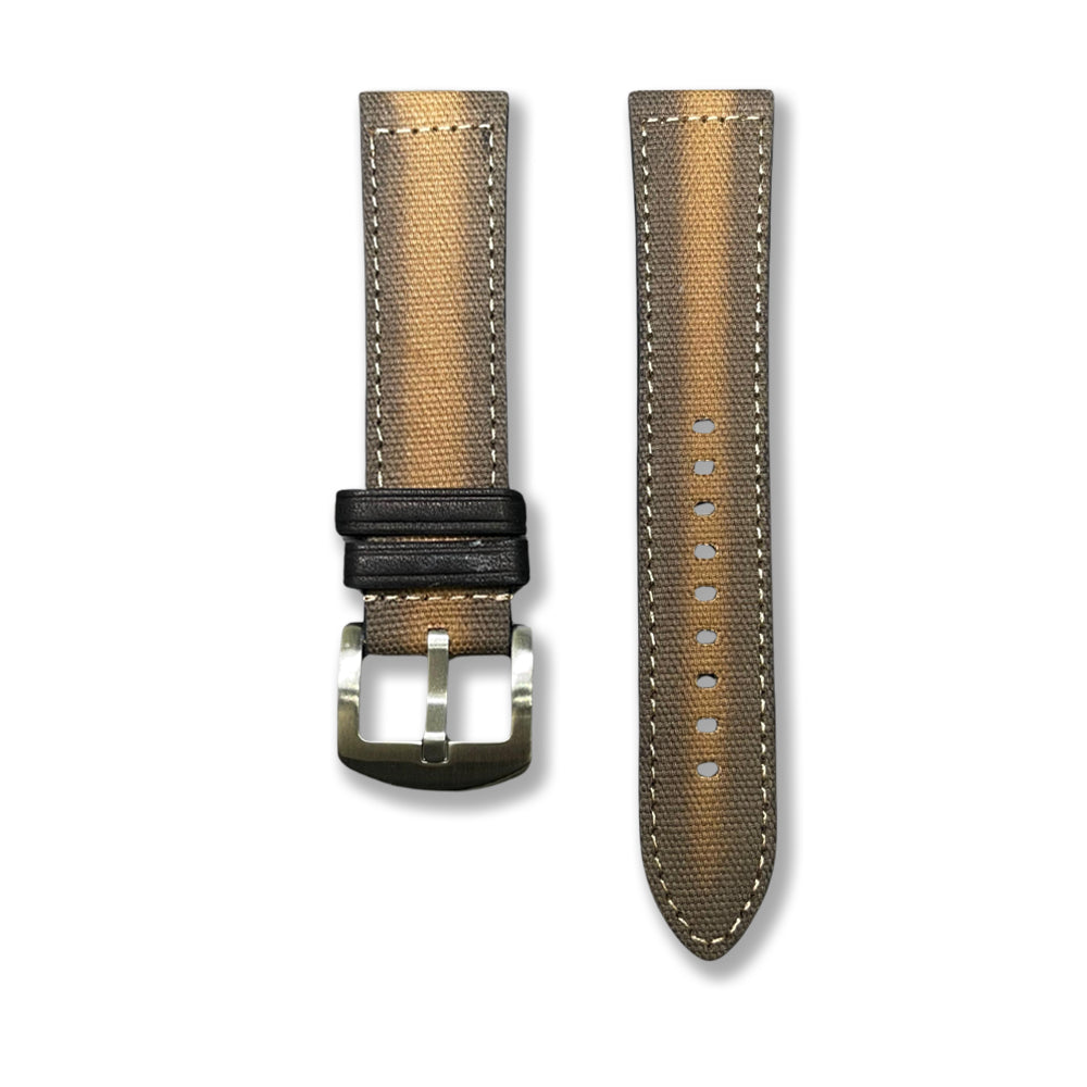 Cavern 22mm Yellow Gradient Nylon Texture Vegan Leather Strap