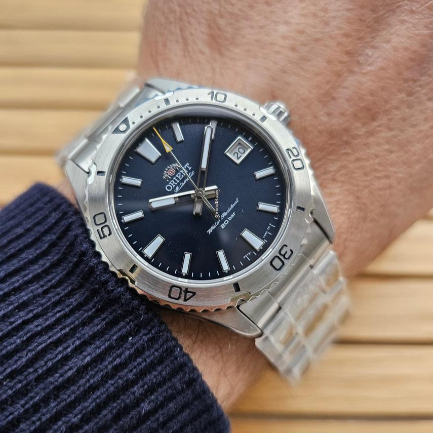 Orient Mechanical Blue Dial Stainless Steel Watch| RA-AC0Q02L