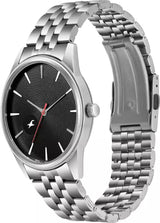Fastrack Aura Black Dial Stainless Steel Men's Watch | 3305SM01