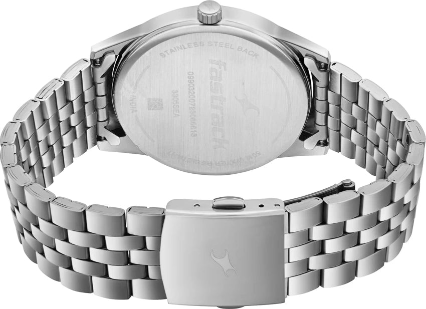 Fastrack Aura Black Dial Stainless Steel Men's Watch | 3305SM01