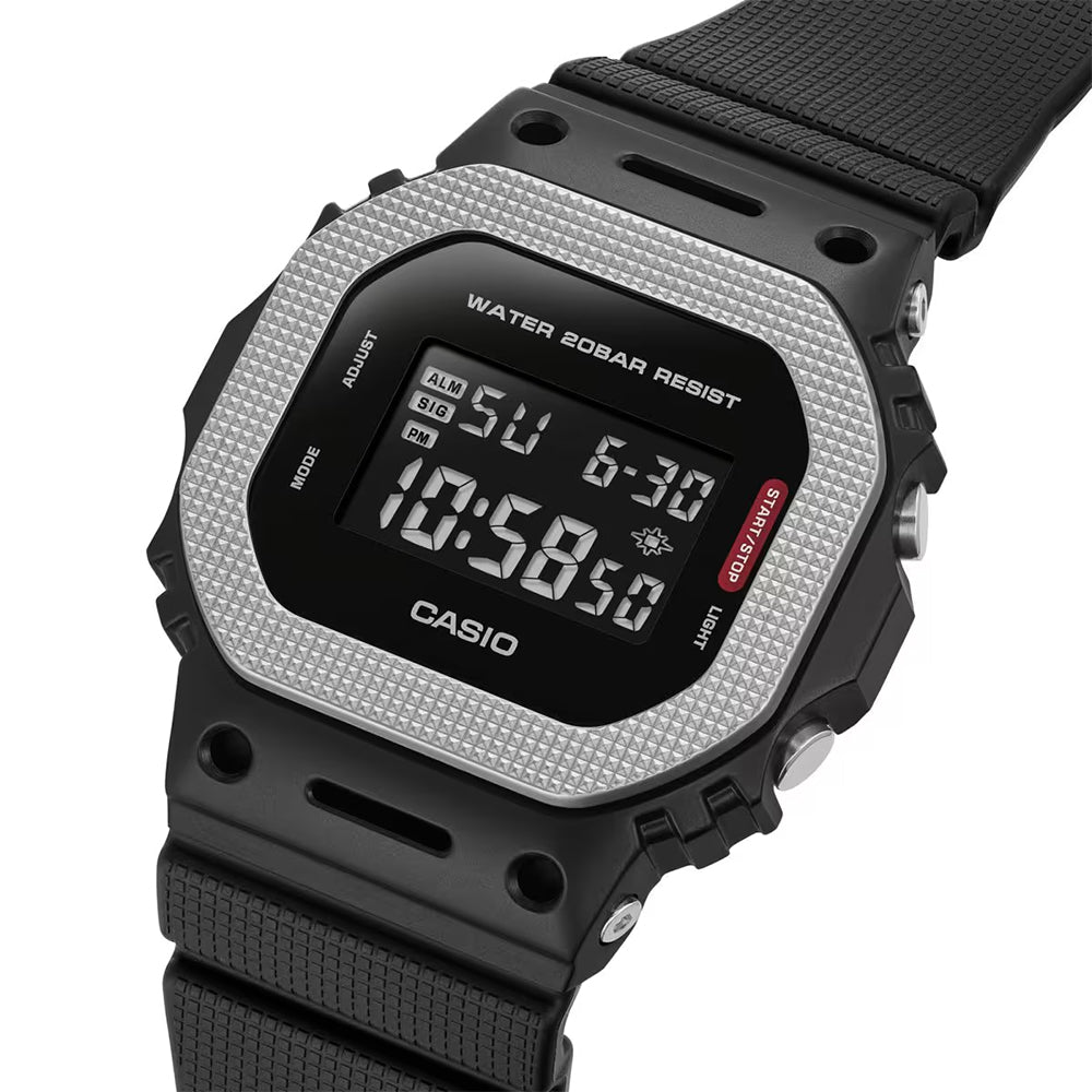 CASIO G-SHOCK METAL SERIES DIGITAL BLACK DIAL WATCH | GM-5600BM-1DR