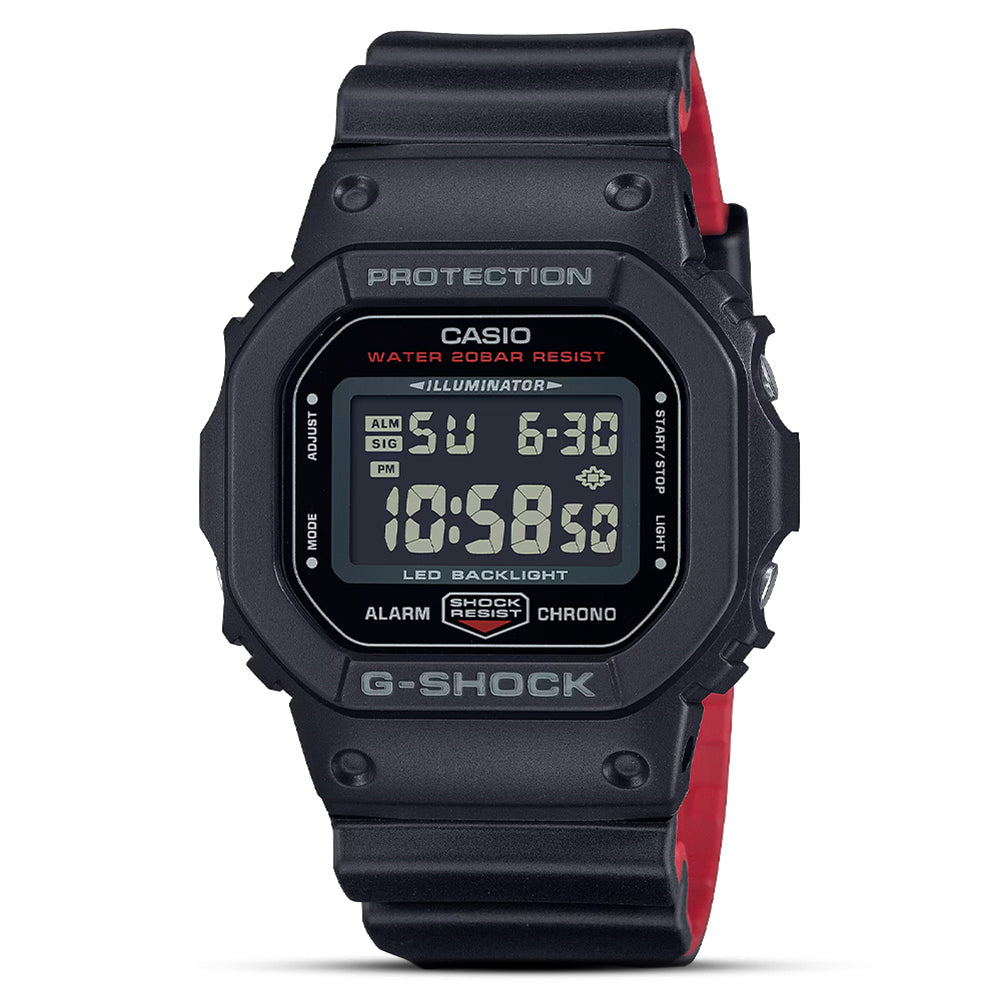 Casio G-Shock Digital Black Strap Sports Watch DW-5600UHR-1DR