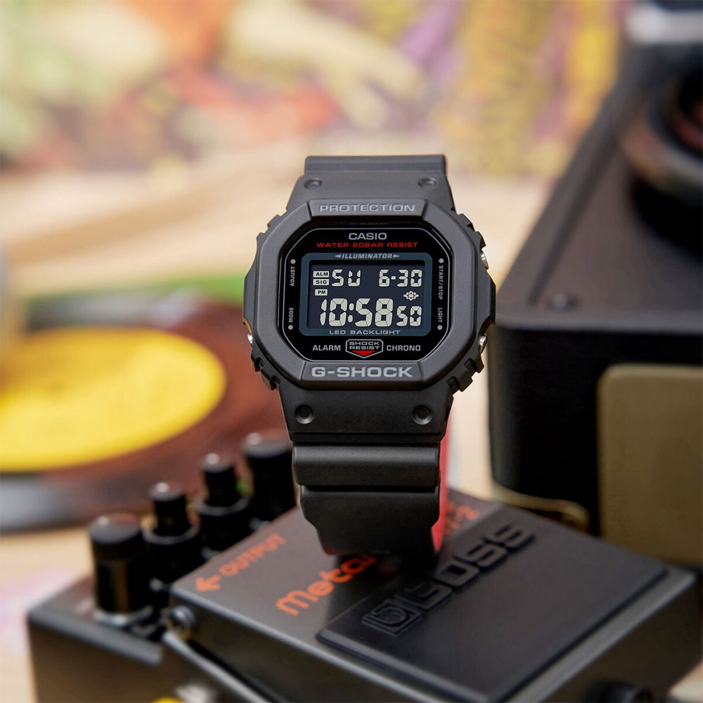 Casio G-Shock Digital Black Strap Sports Watch DW-5600UHR-1DR