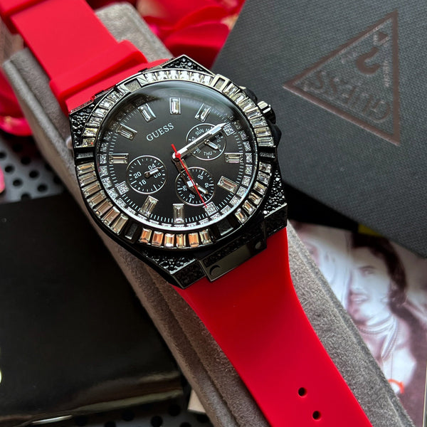 Guess Mainline Red & Black Multifunction Men's Watch| GW0208G6
