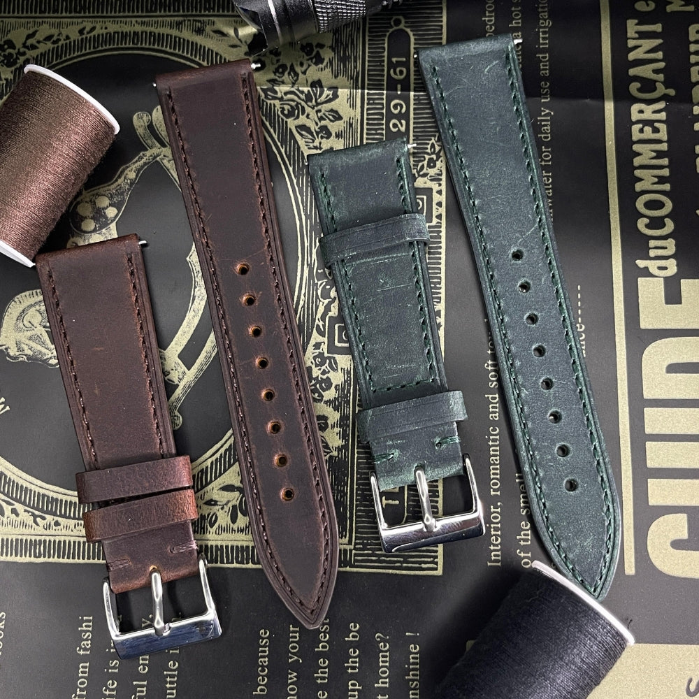Leather Strap Plain Dark Brown | 20MM