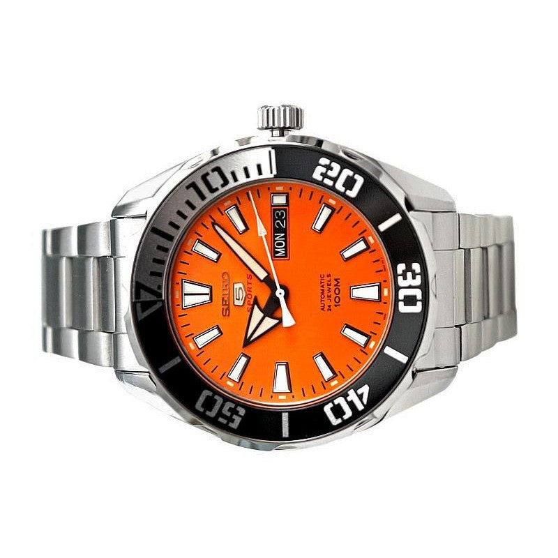 Seiko 5 Sports Orange Dial Automatic Watch| SRPC55K1