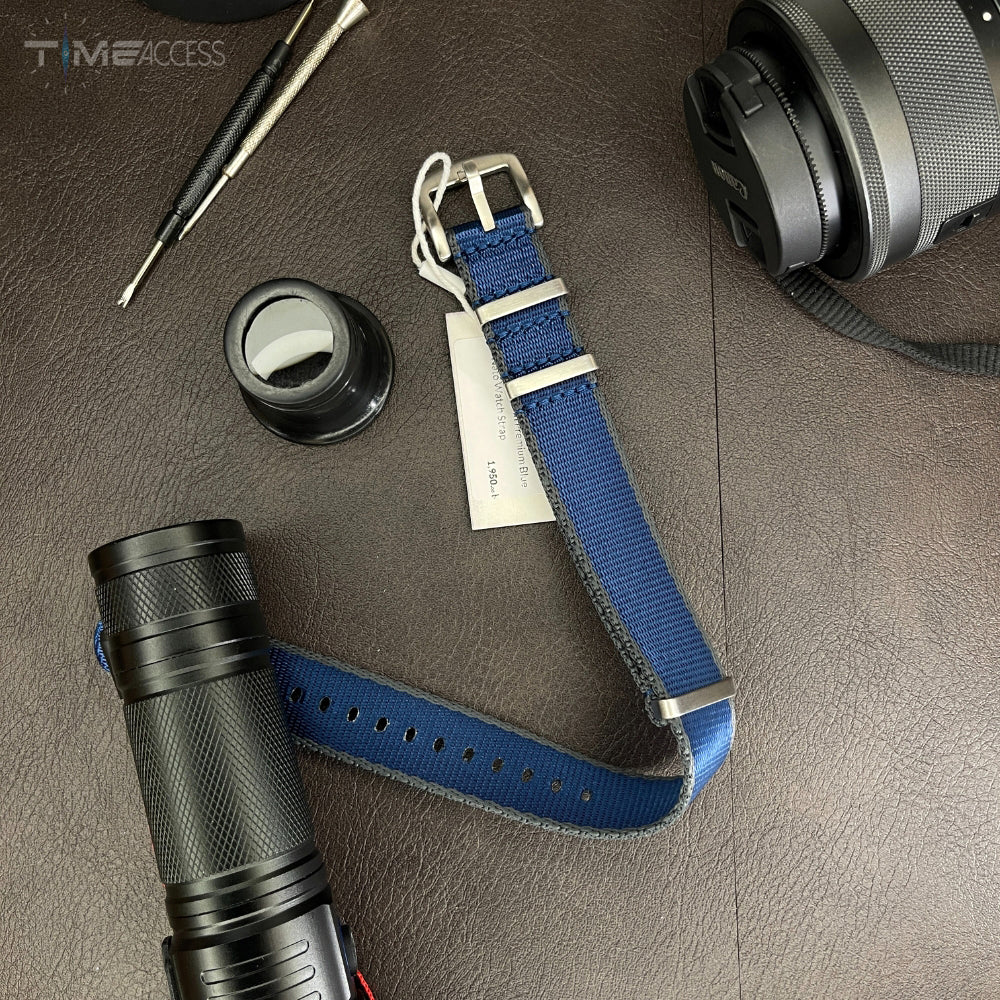 Cavern 20mm Premium Blue Nato Watch Strap