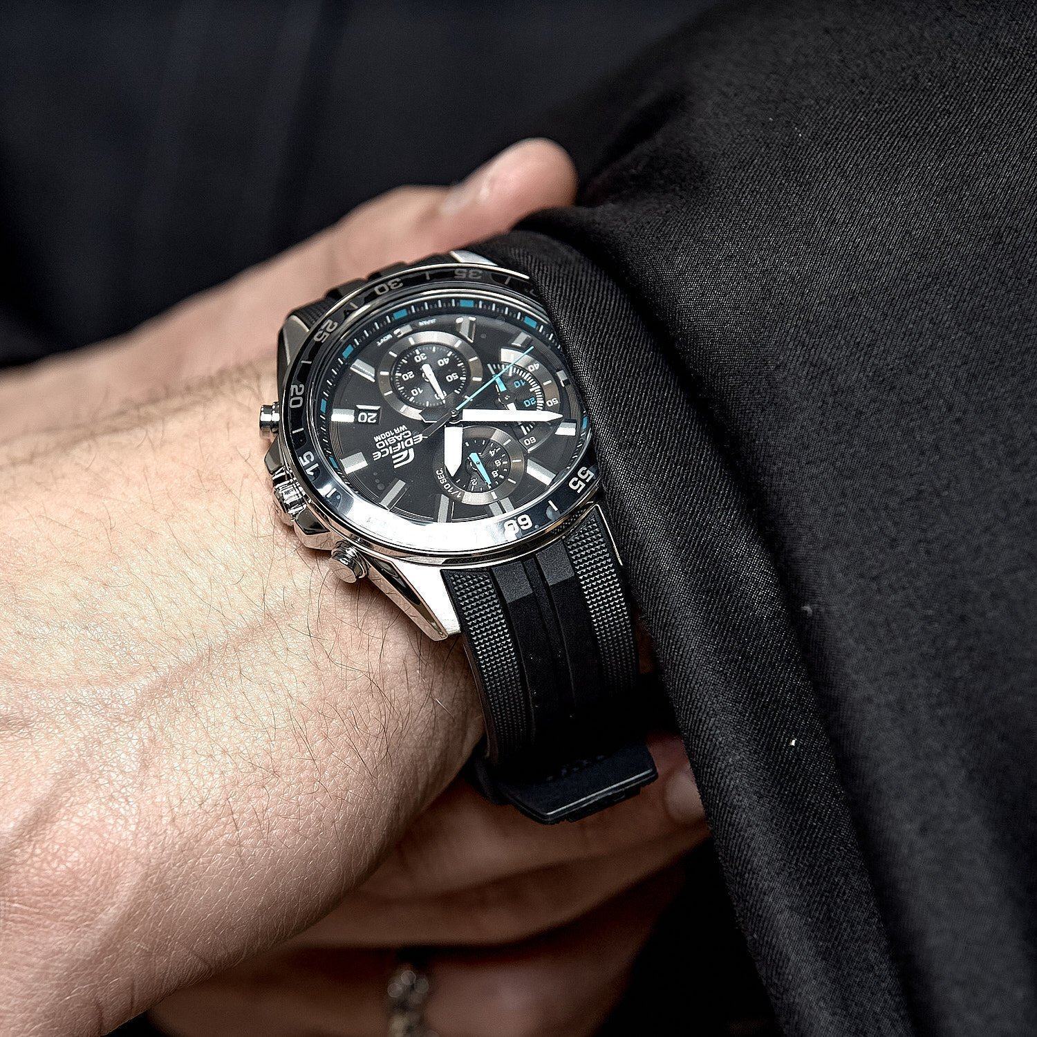 Casio Edifice Analog Black Dial Men's Watch EFV-550P-1AVUDF