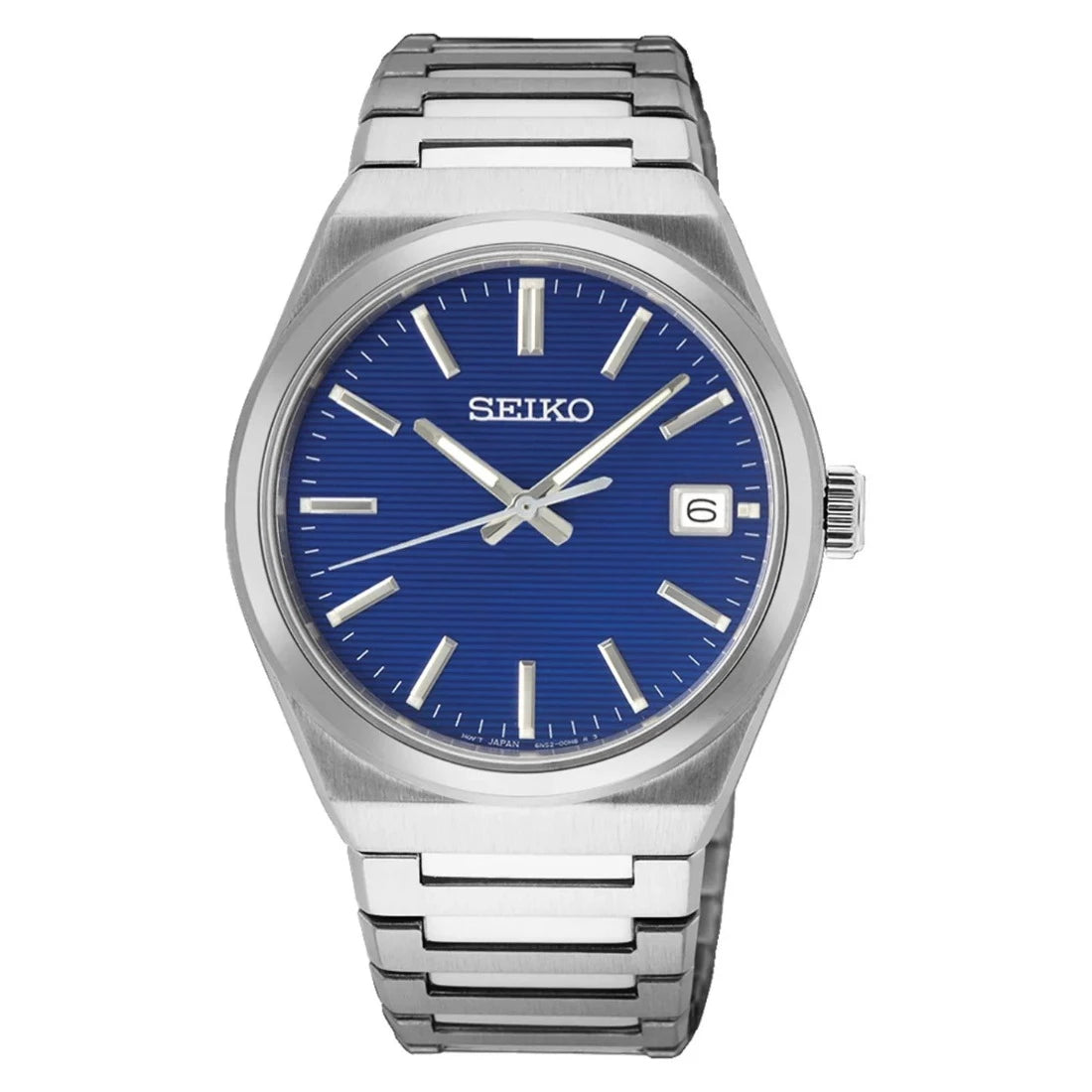 Seiko blue outlet dial men's watch