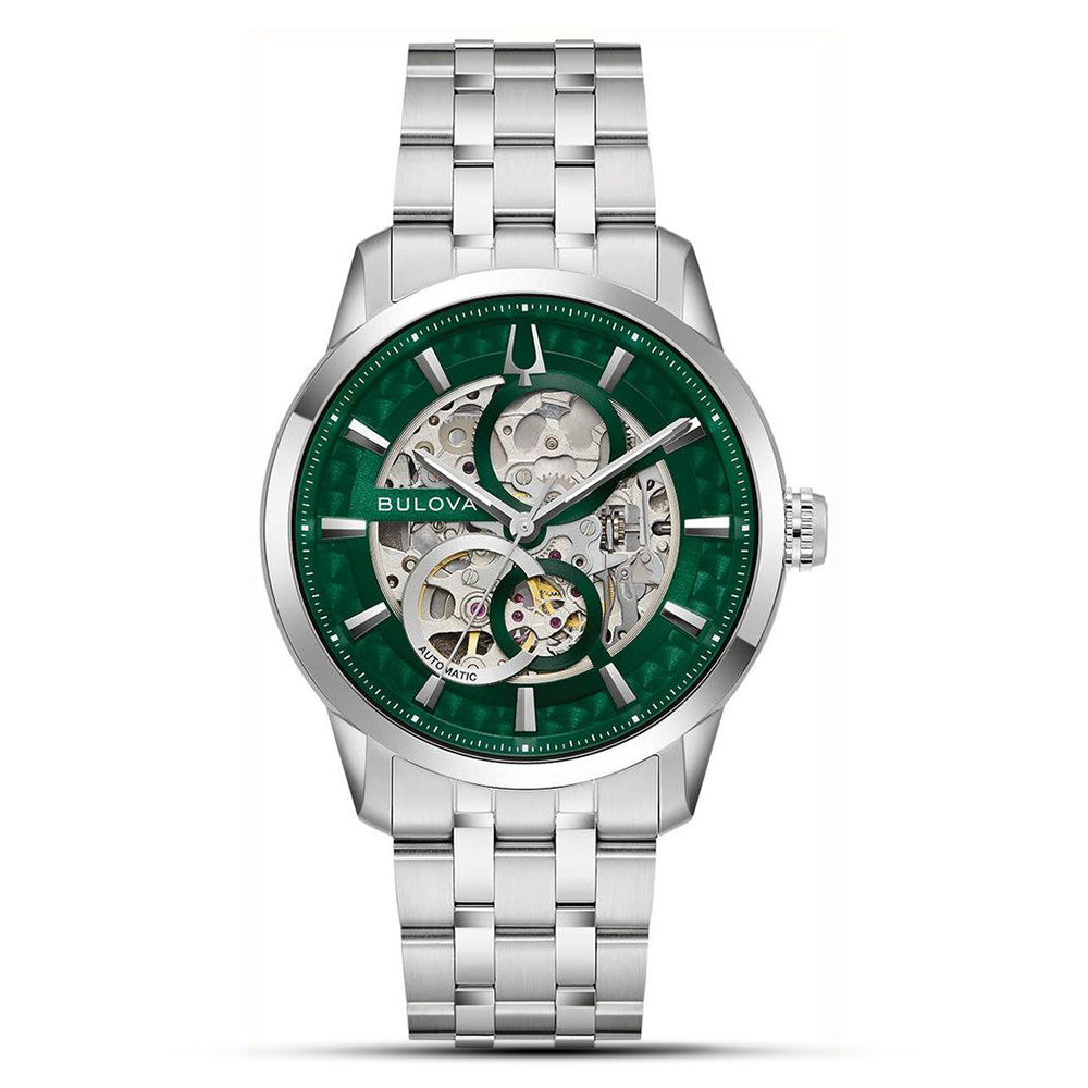 Bulova Sutton Automatic Green Dial Watch | 96A329