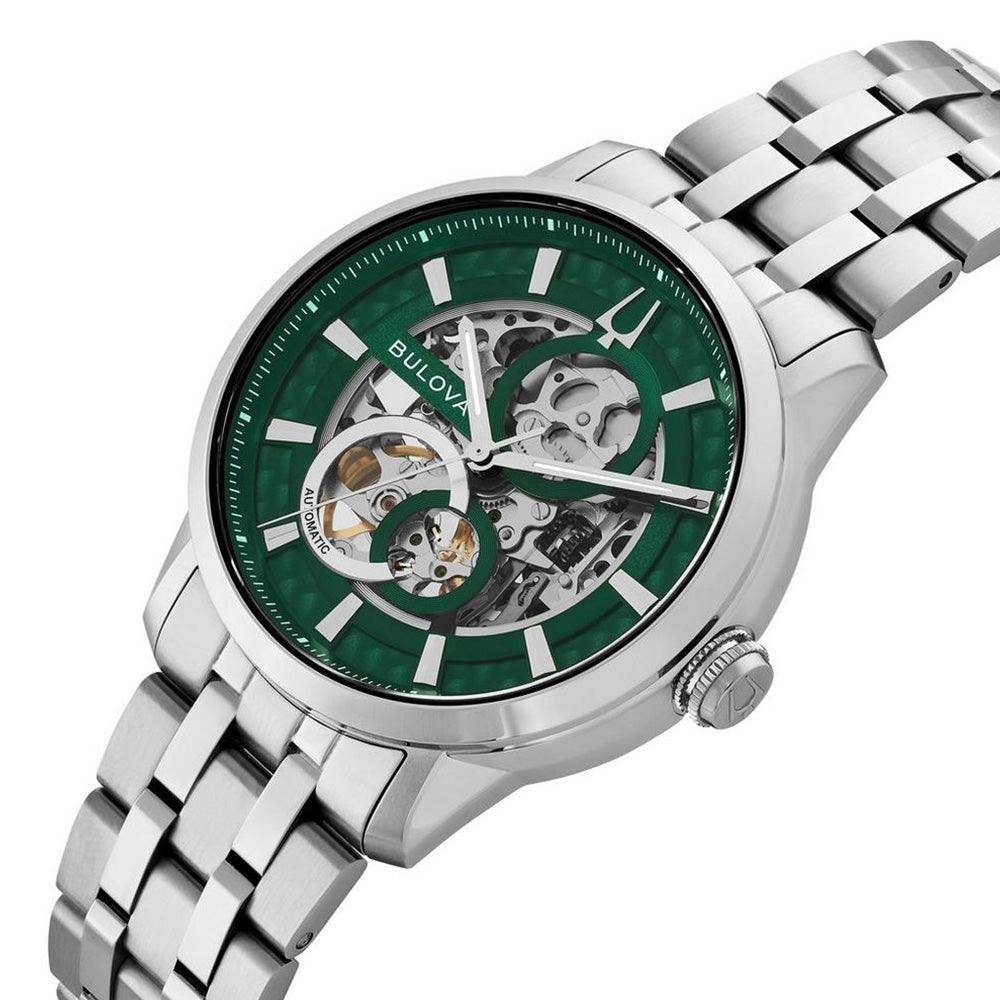 Bulova Sutton Automatic Green Dial Watch | 96A329