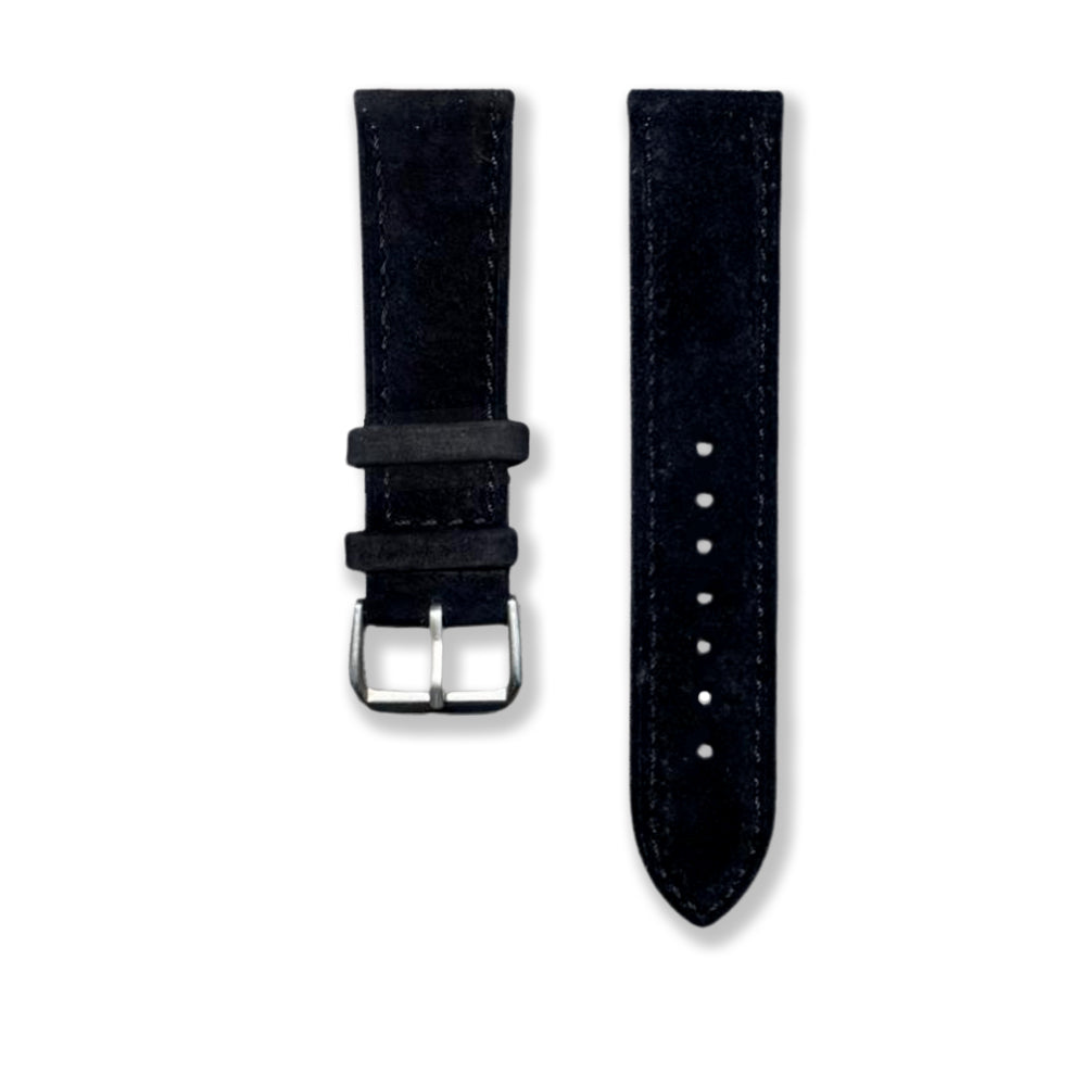 Cavern Suede Black 22mm Leather Strap