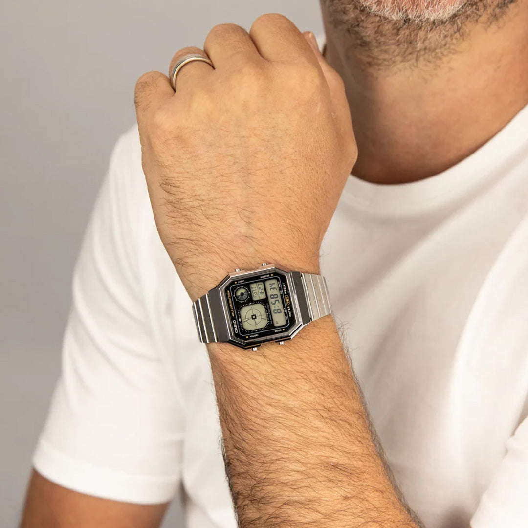 Casio Vintage Digital Black Dial Men's Watch | A130WE-1ADF