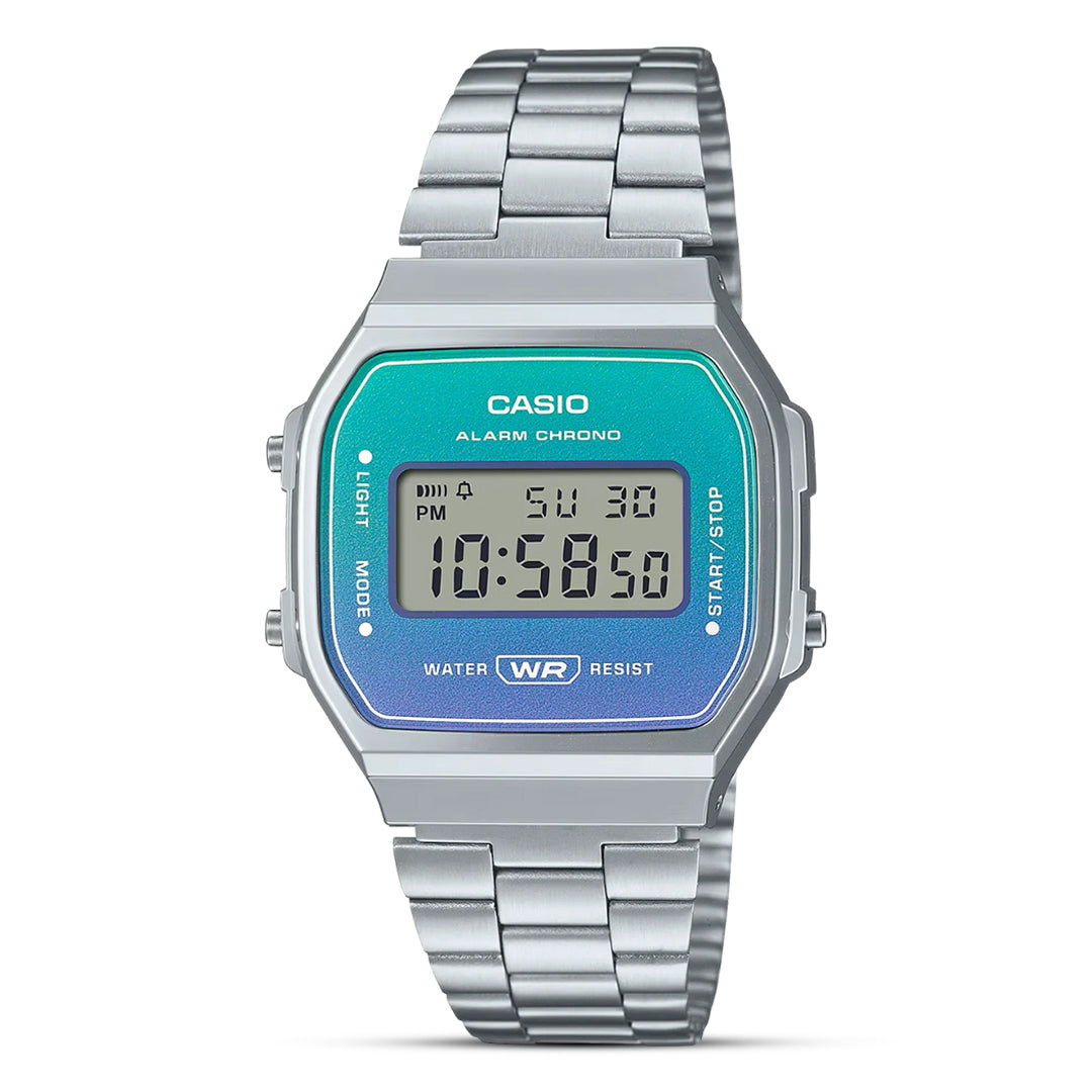 Casio Vintage Digital Gradient Blue Dial Unisex Watch | A168WER-2ADF