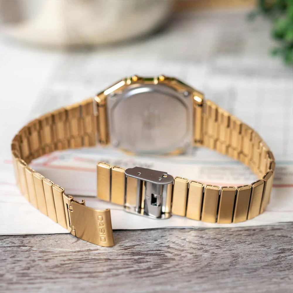 Casio Vintage Gold Tone Digital Dial Unisex Watch A700WEVG-9ADF