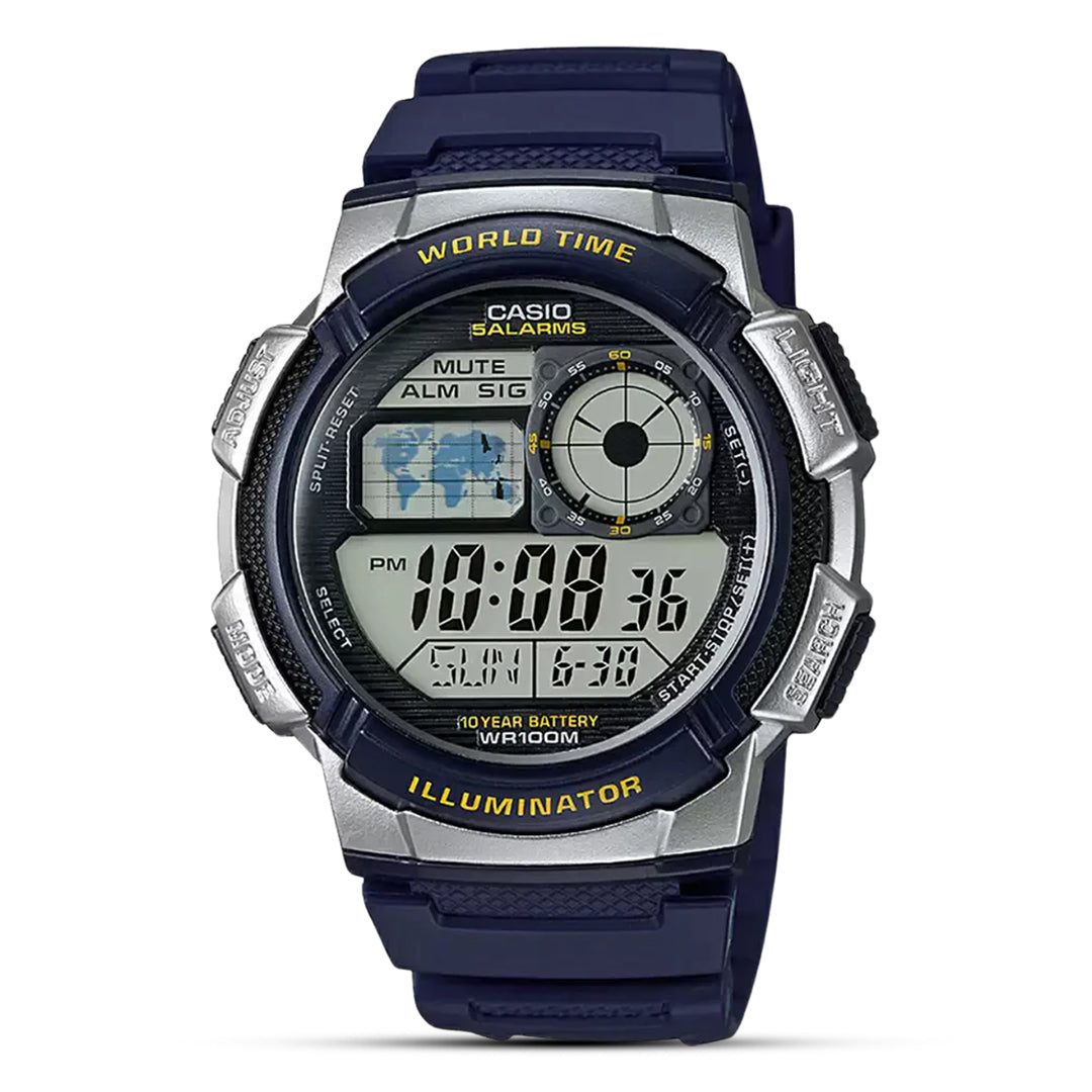 Casio AE-1000W-2AVDF| Digital Blue Resin Men's Watch