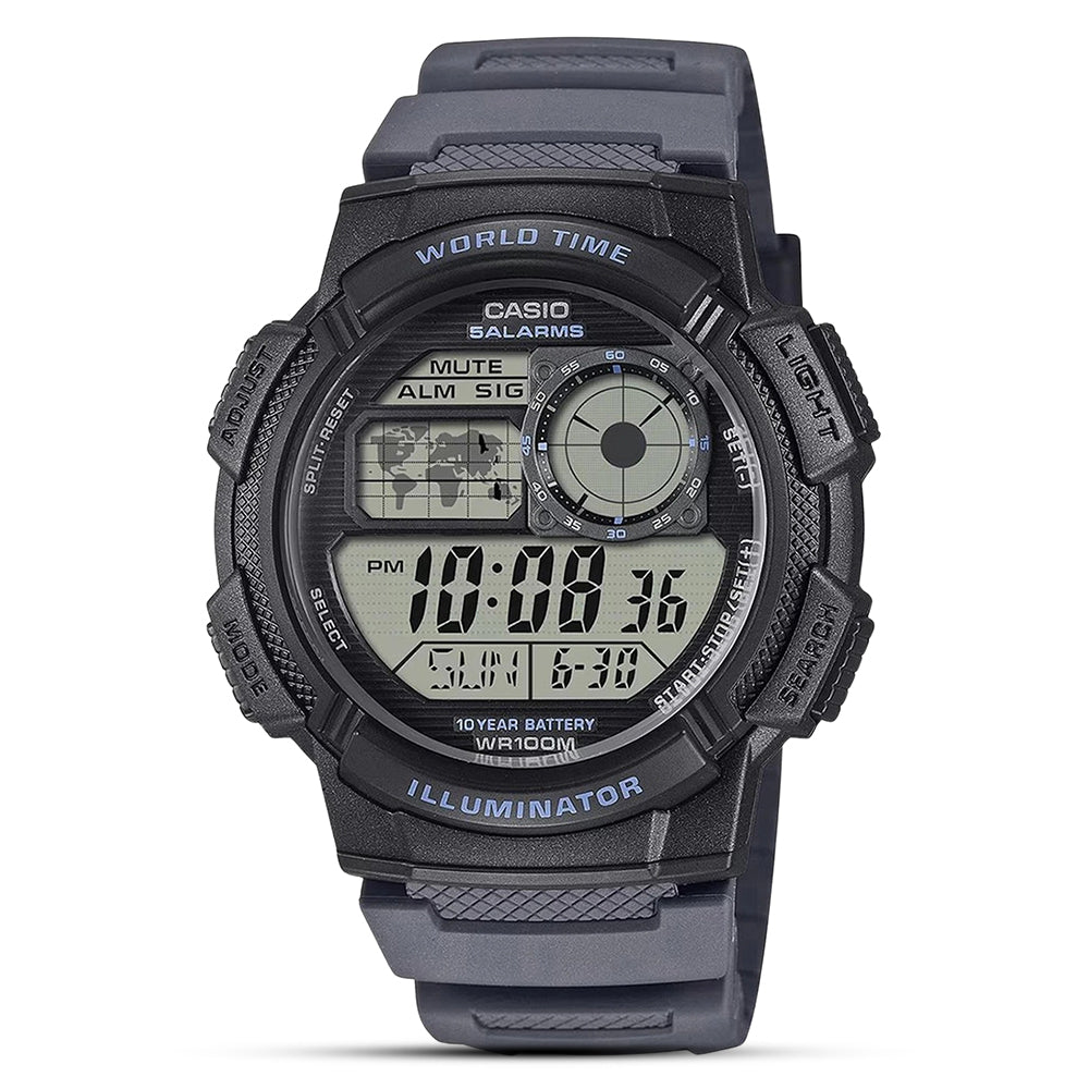 Casio Sports Digital Black Resin Watch For Men | AE-1000W-8AVDF