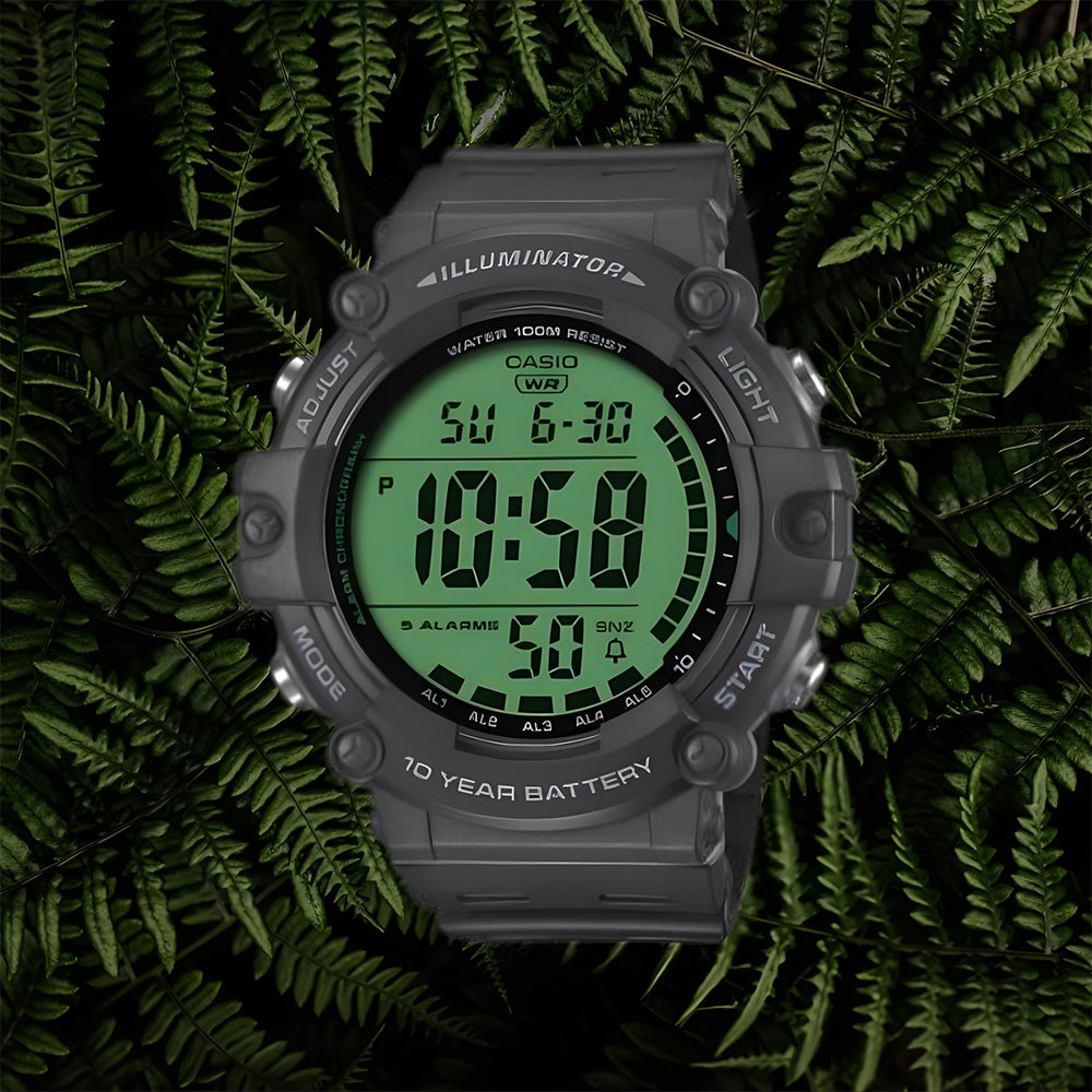 Casio "Illuminator" Green Wide Face Digital Watch | AE-1500WHC-1AVDF