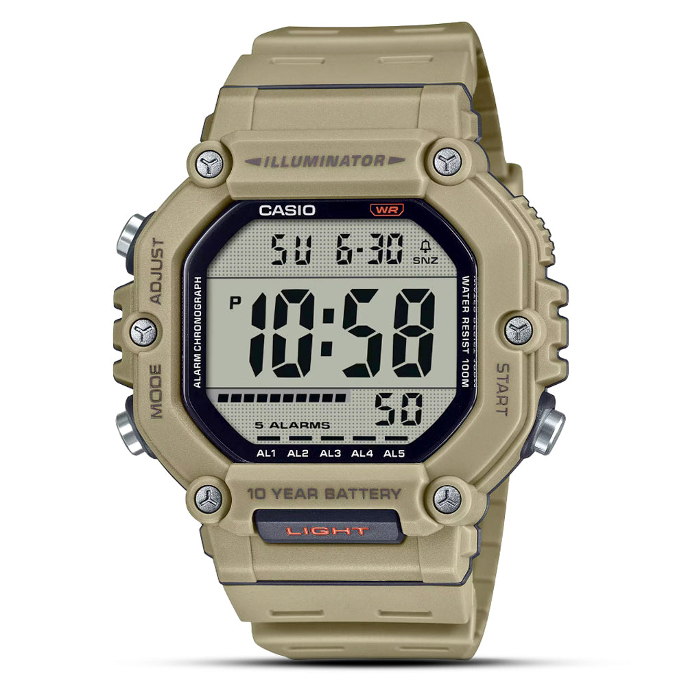 CASIO Youth Beige Colour Digital Dial Men's Watch | AE-1600H-5AVDF