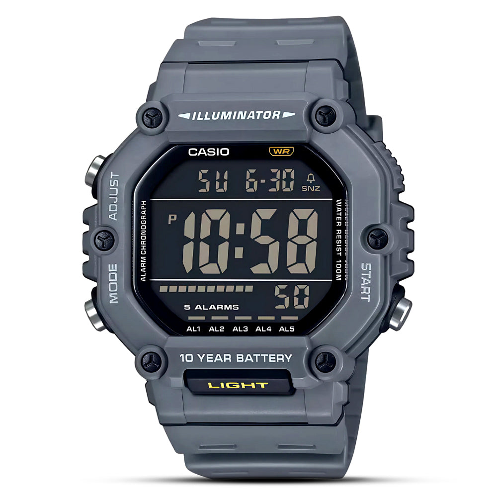 CASIO Youth Grey Colour Digital Dial Men's Watch | AE-1600H-8BVDF