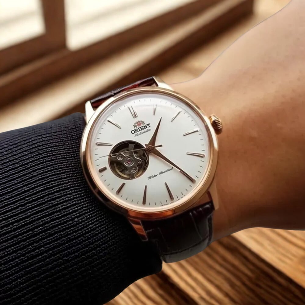 Orient "Bambino Open Heart" Mechanical Dial Men's Watch | RA-AG0001S10B