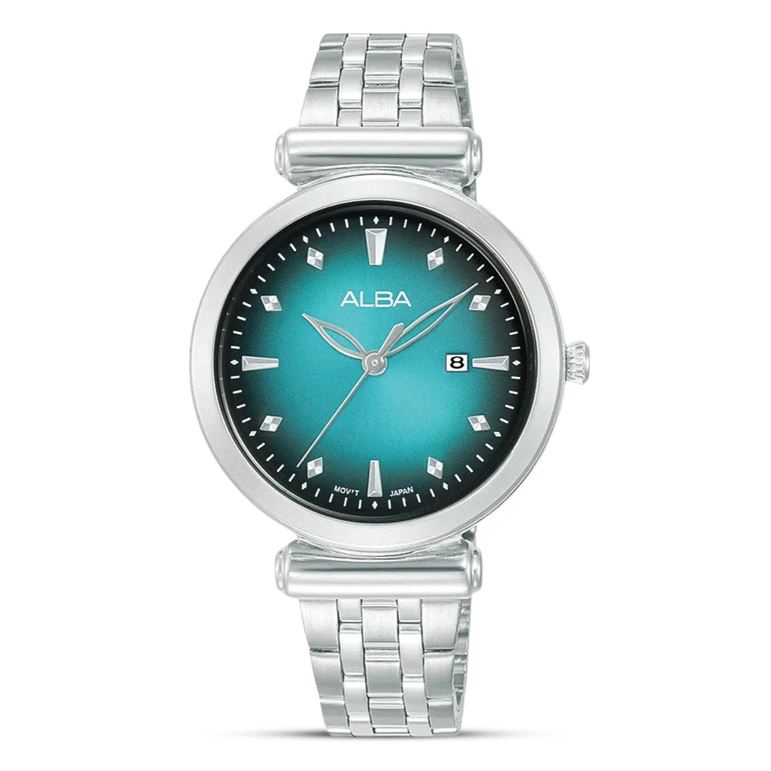 Alba Fashion Turquoise Gradation Dial Ladies Watch | AH7CQ1X
