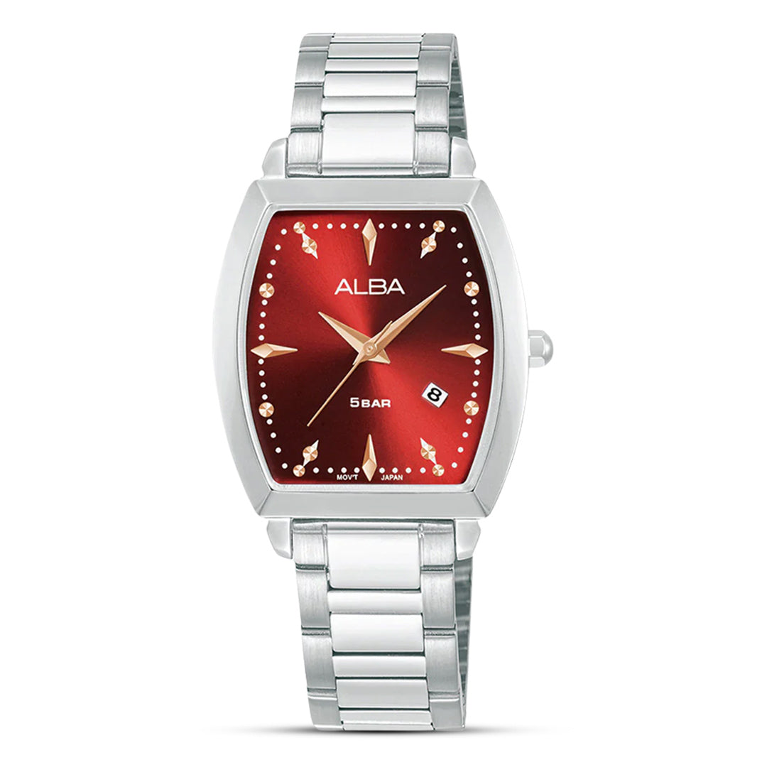 Alba Analog Maroon Dial Ladies Watch | AH7CS7X
