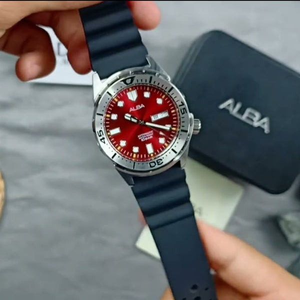Alba Red Dial Men's Automatic Watch AL4381X1