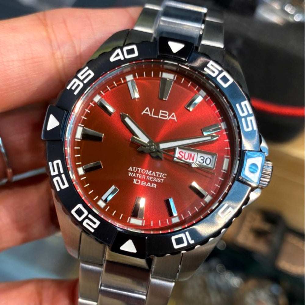 ALBA AUTOMATIC RED DIAL MEN'S WATCH | AL4387X