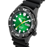 Alba Rotating Green Dial Silicone Automatic Men's Watch| AL4445