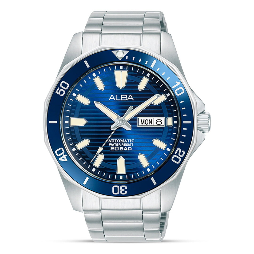 Alba Mechanical Blue Patterned Dial Automatic Men's Watch| AL4453