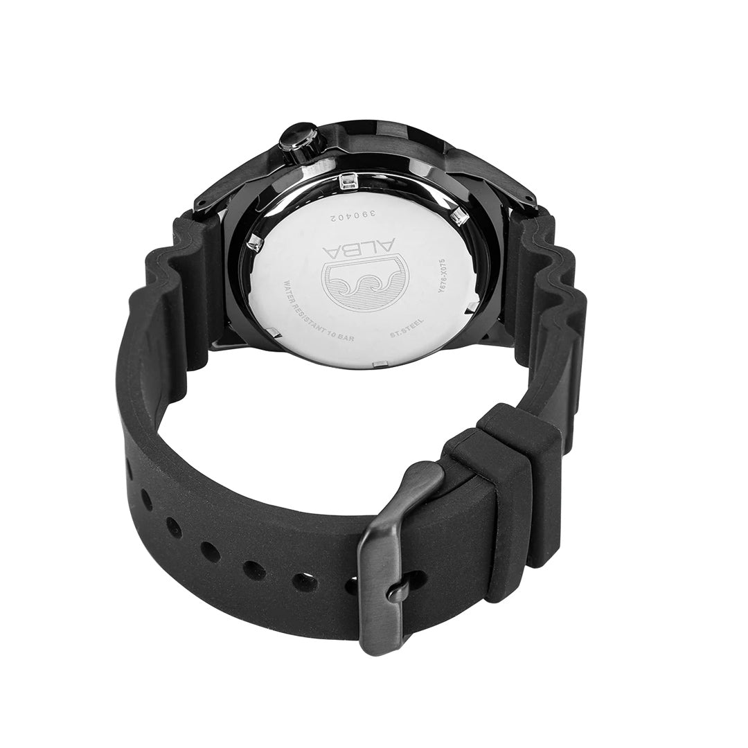 Alba Automatic Black Dial Silicon Band Men's Watch | AL4569X