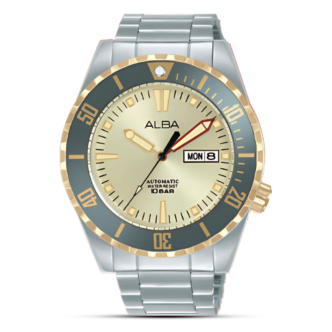 Alba Mechanical Champagne Dial Men's Watch | AL4694X