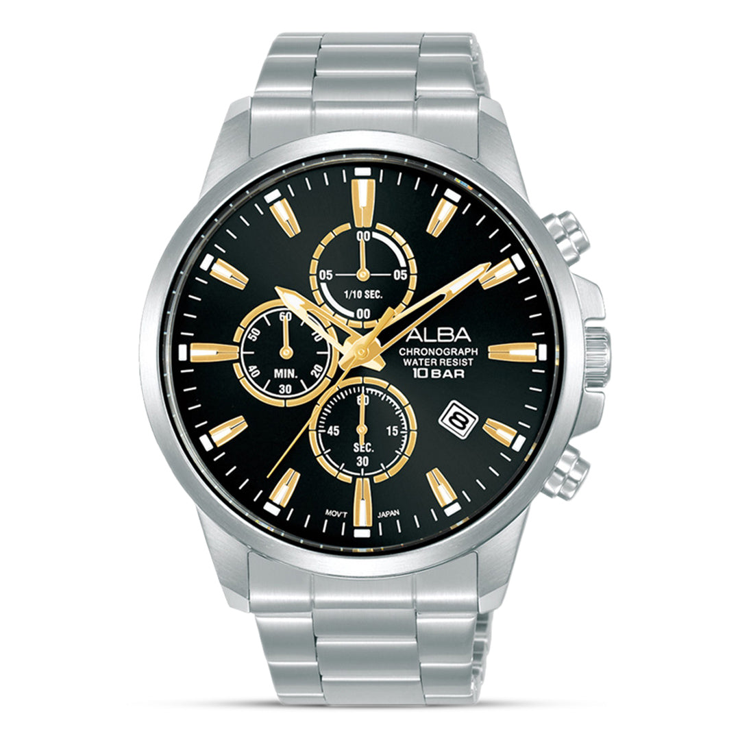 Alba Chronograph Black Dial Men's Watch | AM3903X