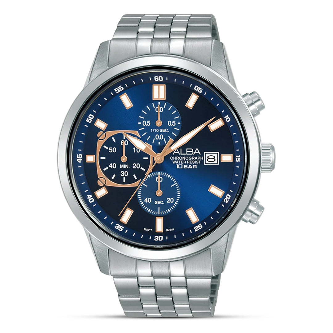 Alba Chronograph Blue Sunray Dial Men's Watch | AM3A05X