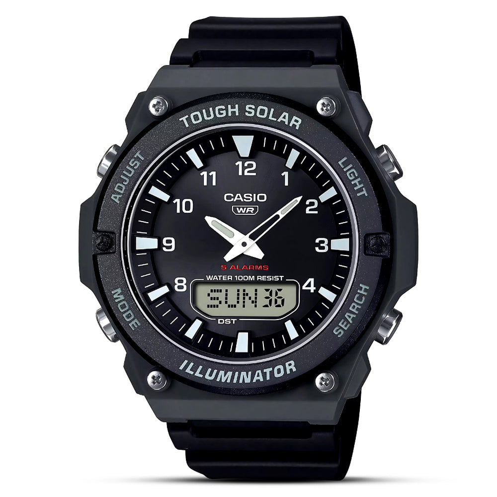 CASIO Solar Powered Analogue-Digital Dial Men's Watch | AQ-S820W-1AVDF