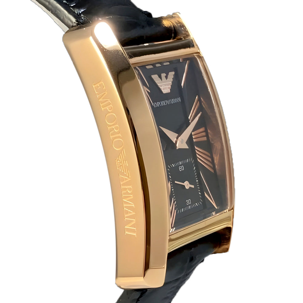 Emporio Armani wristwatches Gold Tone Black Dial Ladies Watch AR0169