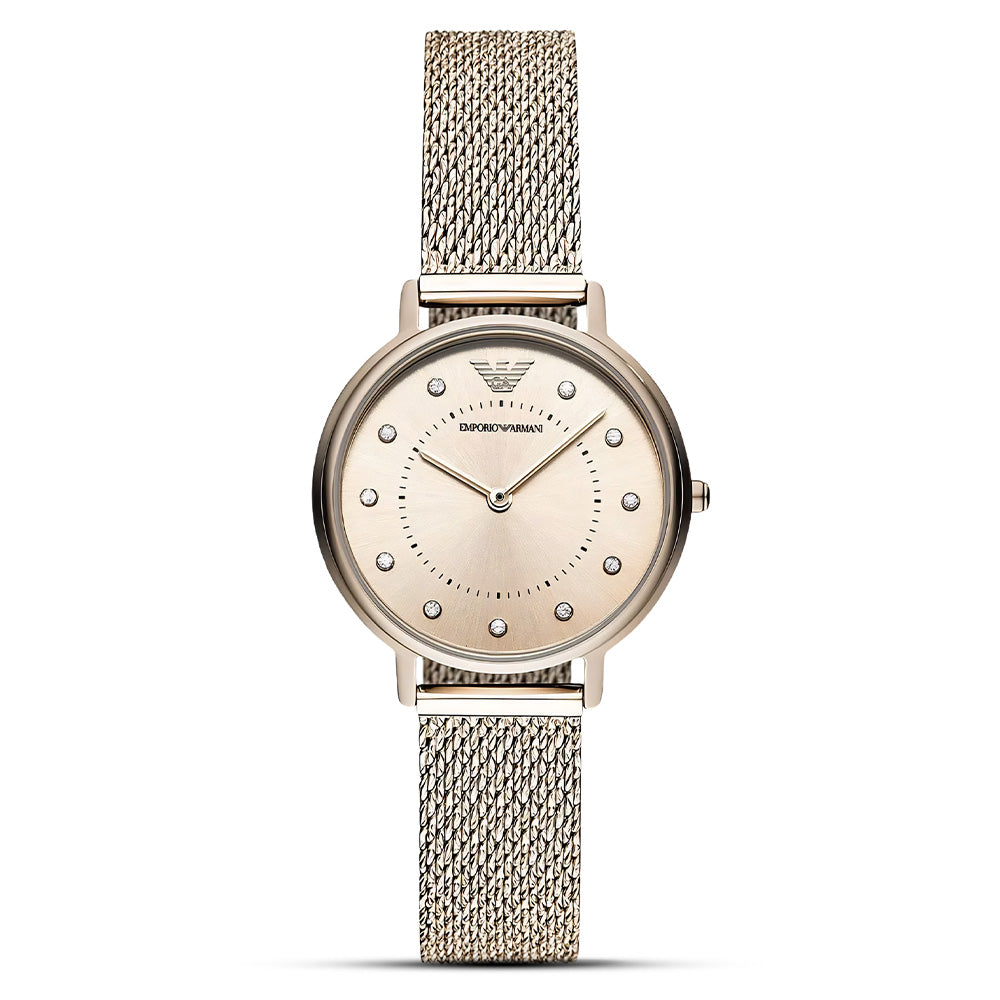 Emporio Armani Crystal Pink Dial Ladies Watch | AR11129