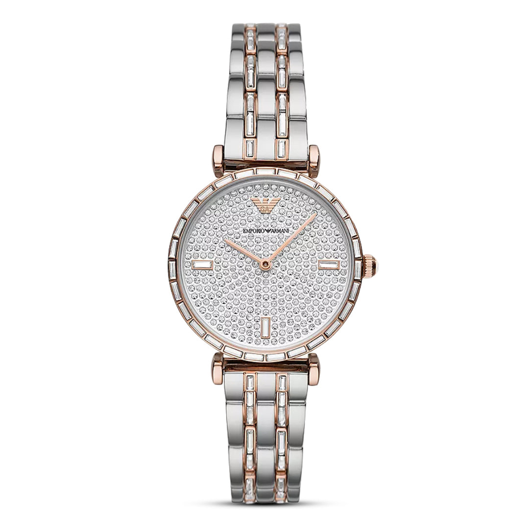 Emporio Armani Gianni T-Bar Two-Tone Ladies Watch | AR11293