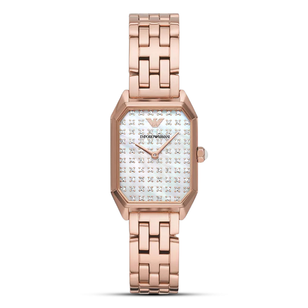 Emporio Armani Gloria Two-Hand Rose Gold Tone Ladies Watch | AR11389