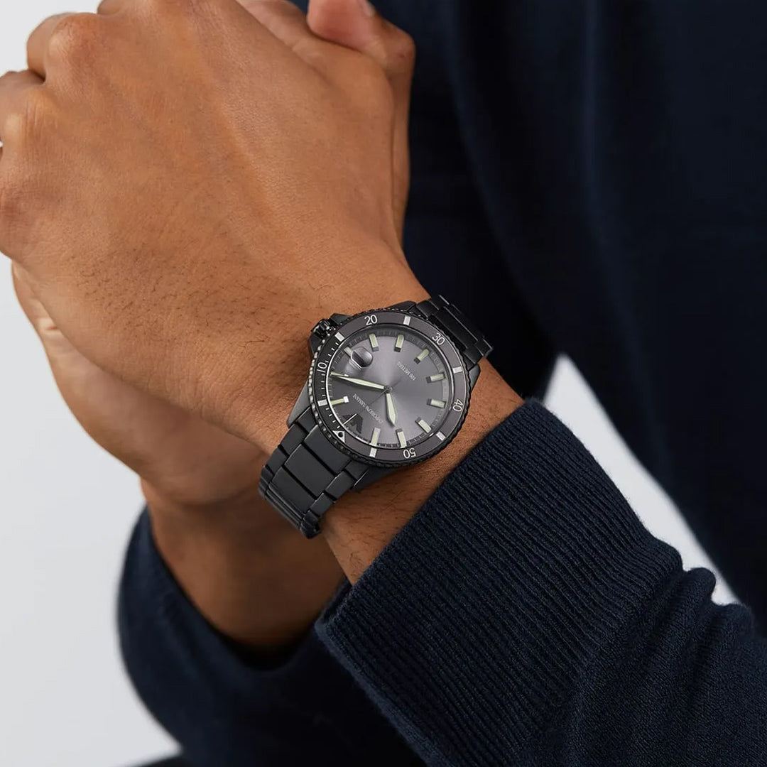 Emporio Armani Three Hand Date Grey Dial Men's Watch | AR11398