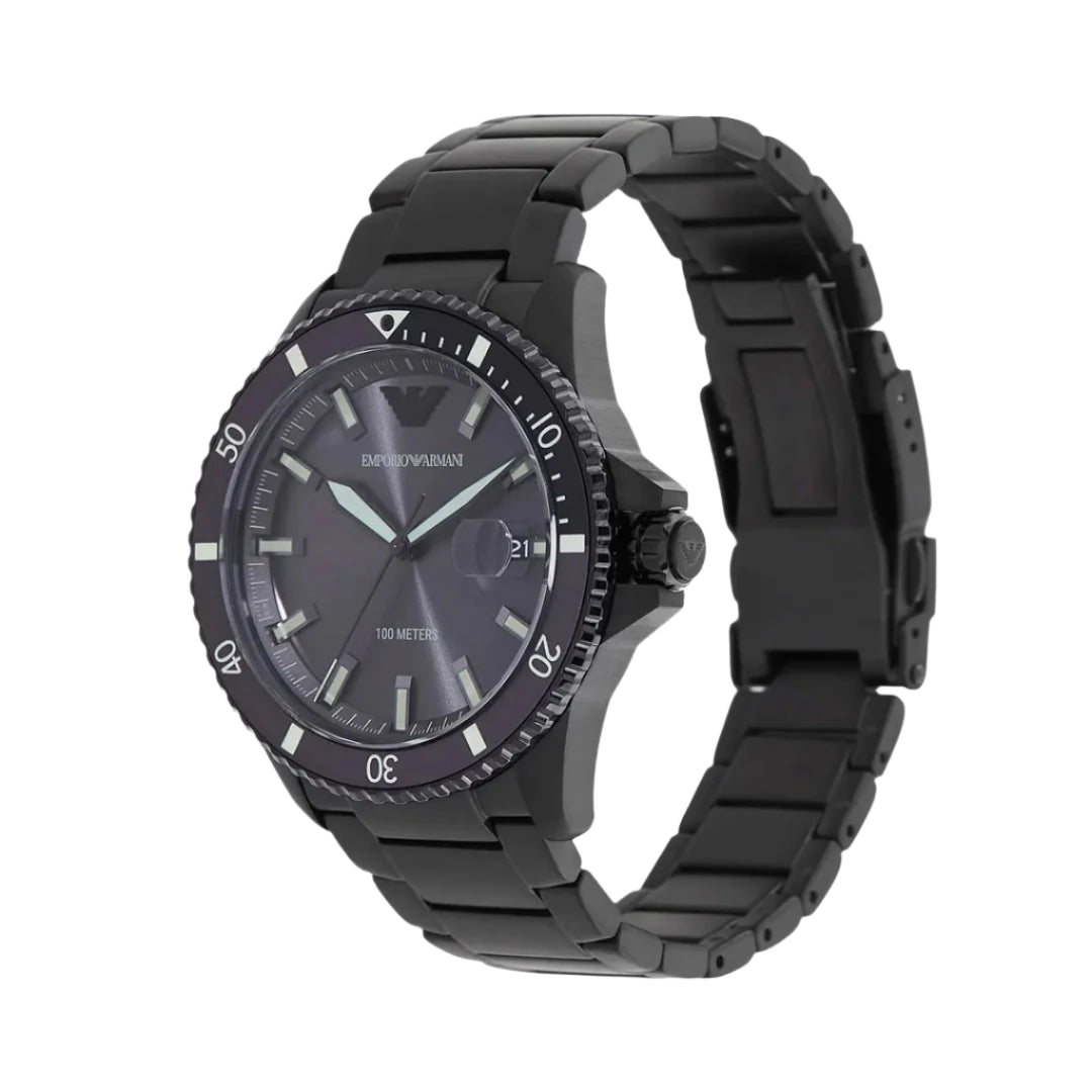 Emporio Armani Three Hand Date Grey Dial Men's Watch | AR11398