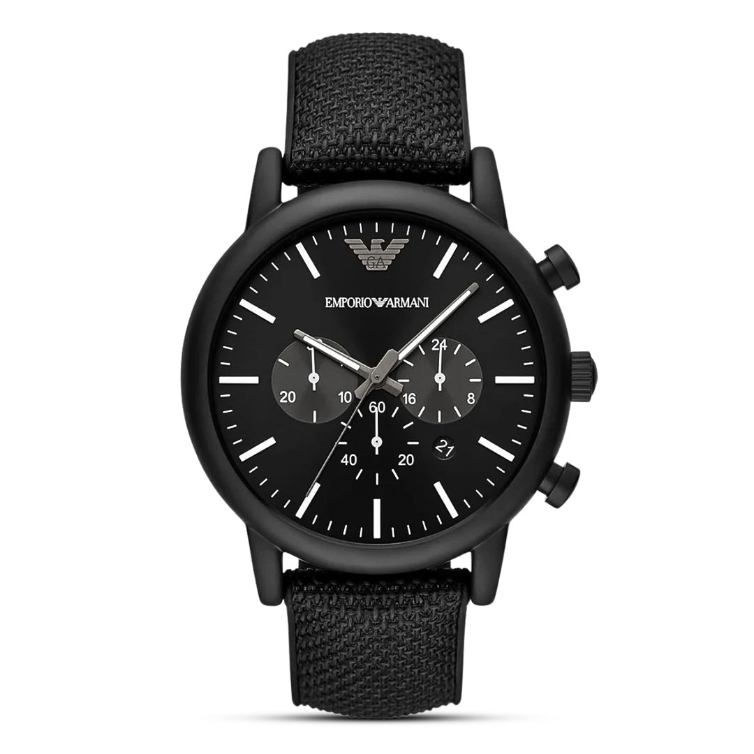 Emporio Armani Luigi Chrono Black Dial Men's Watch | AR11450