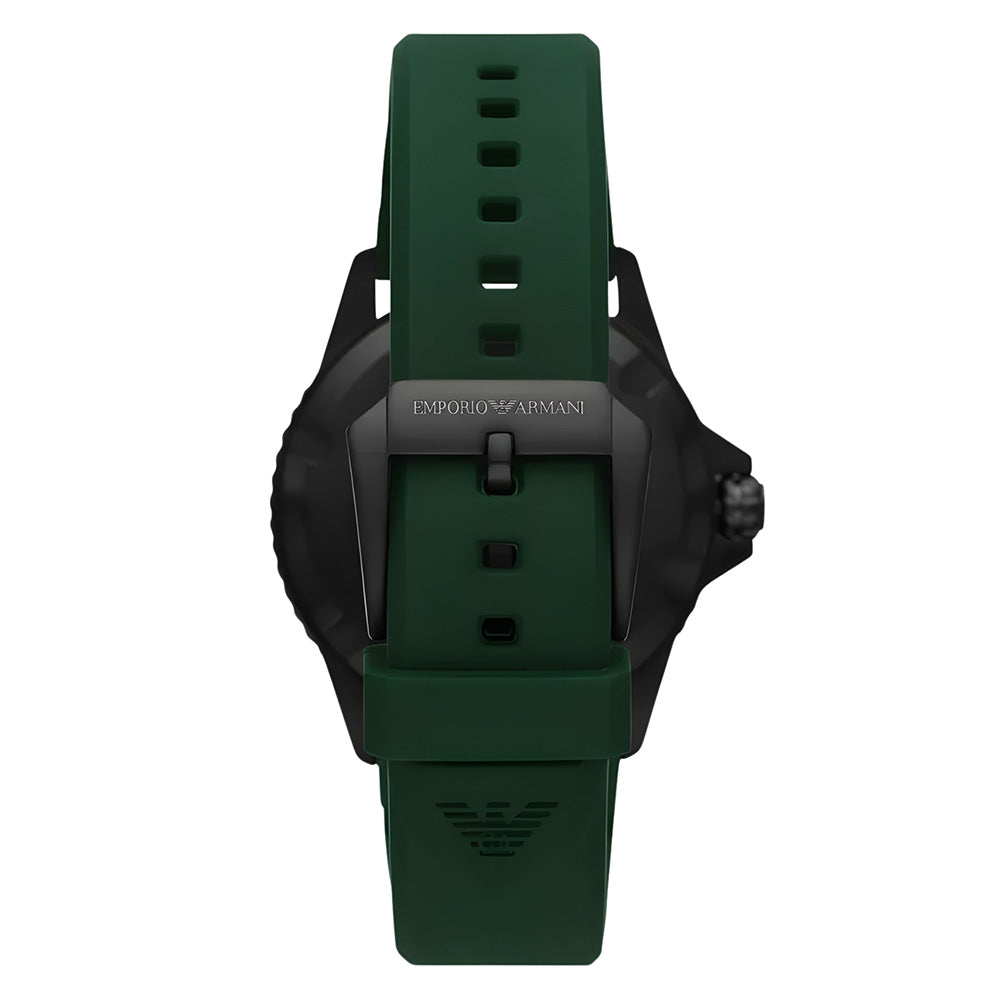 Emporio Armani Diver Green Silicon Strap Men's watch | AR11464