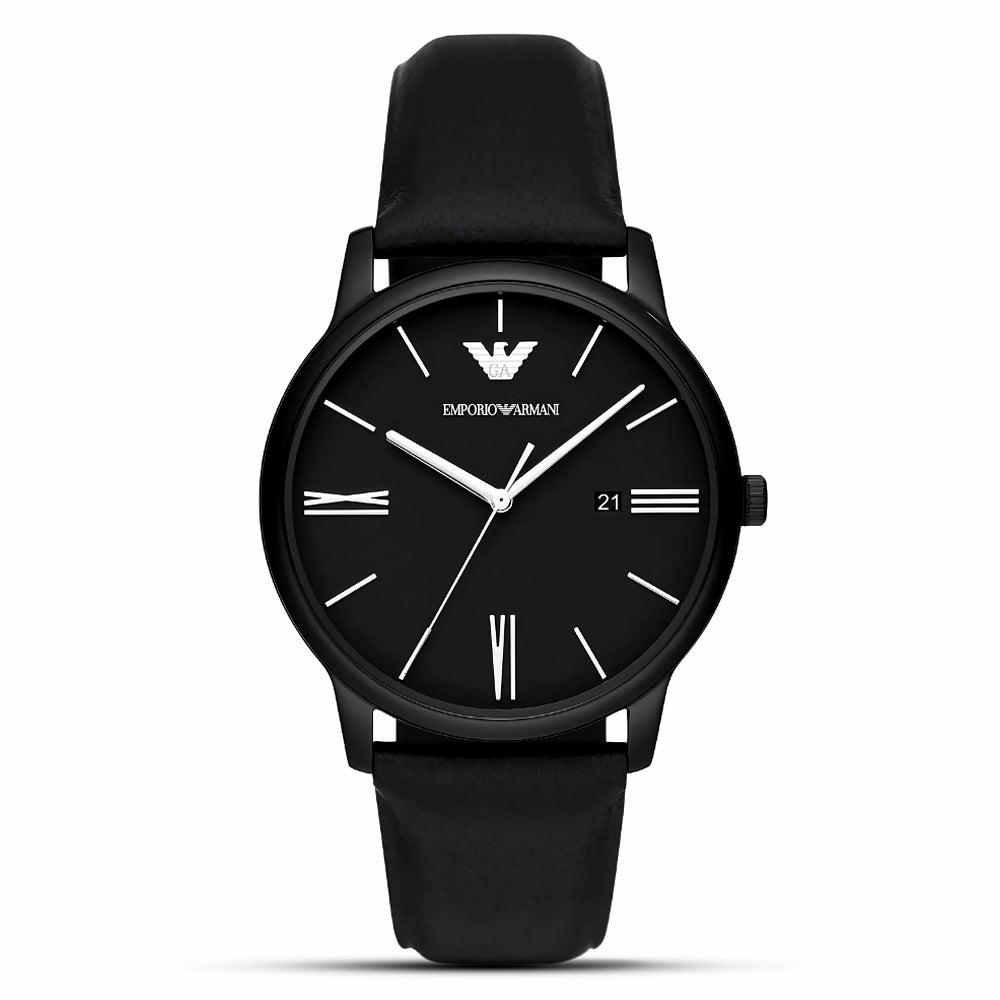 Emporio Armani Minimalist Black Dial Men's Watch | AR11573