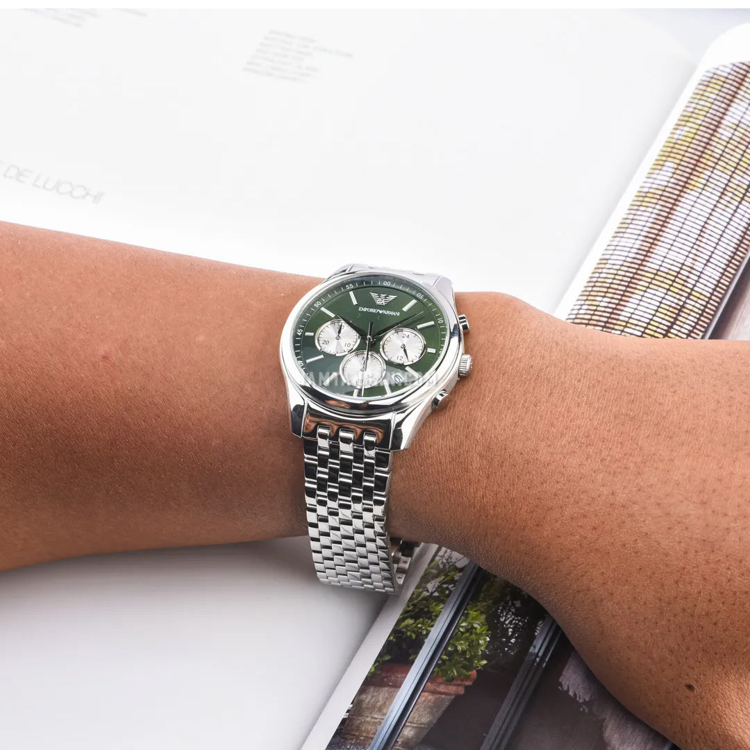 Emporio Armani Antonio Chrono Green Dial Men's Watch | AR11581